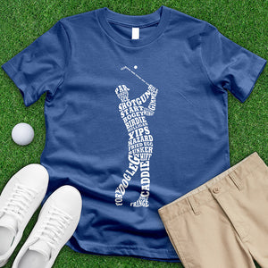 Men's Golfer Typography Tee