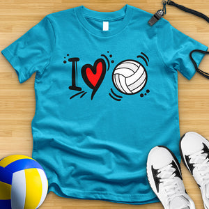 I Love Volleyball Tee