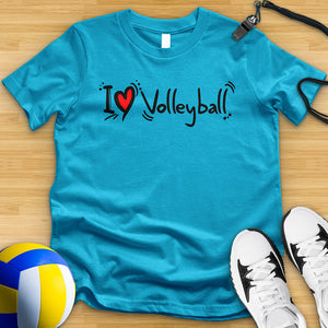 I Love Volleyball 2 Tee