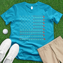 Load image into Gallery viewer, Golfers American Flag Tee
