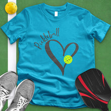 Load image into Gallery viewer, Pickle Ball Heart Rim Tee
