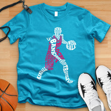 Load image into Gallery viewer, Girls Basketball Typography Tee
