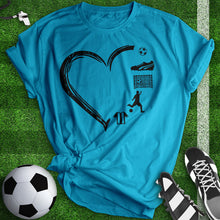 Load image into Gallery viewer, Soccer Player Heart Tee
