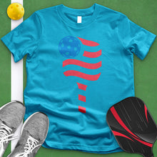 Load image into Gallery viewer, American Flag Pickleball Tee
