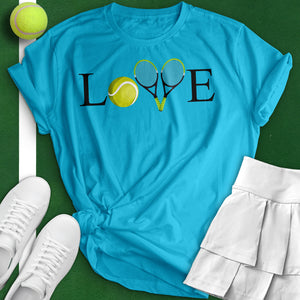 Love Tennis Crossed Racket Tee