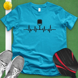 Pickle Ball Paddle Heart Beat Tee