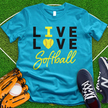 Load image into Gallery viewer, Live Love Softball Tee
