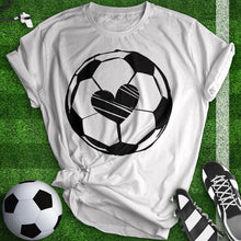 Load image into Gallery viewer, Soccer Ball Heart Tee
