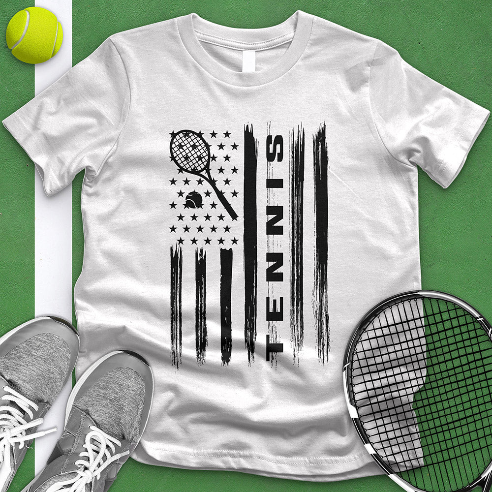 Tennis American Flag Tee