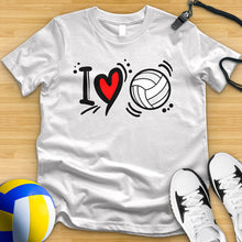 Load image into Gallery viewer, I Love Volleyball Tee
