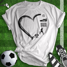 Load image into Gallery viewer, Soccer Player Heart Tee
