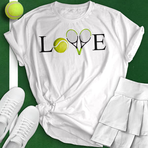 Love Tennis Crossed Racket Tee