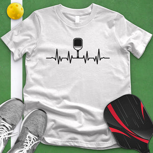 Pickle Ball Paddle Heart Beat Tee