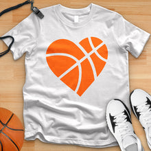 Load image into Gallery viewer, Basketball Orange Heart Tee
