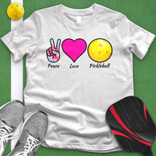 Load image into Gallery viewer, Peace Love Pickle Ball Tie Dye Tee
