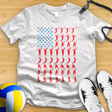 Load image into Gallery viewer, Volleyball Player American Flag Tee
